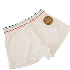 New Spendlid white short with rainbow stripe trim